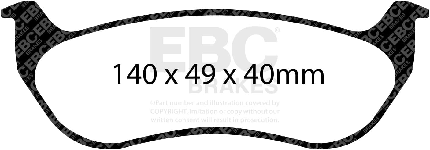 EBC Brakes Yellowstuff 4000 Series Street DP41673R to Fit FORD,JEEP