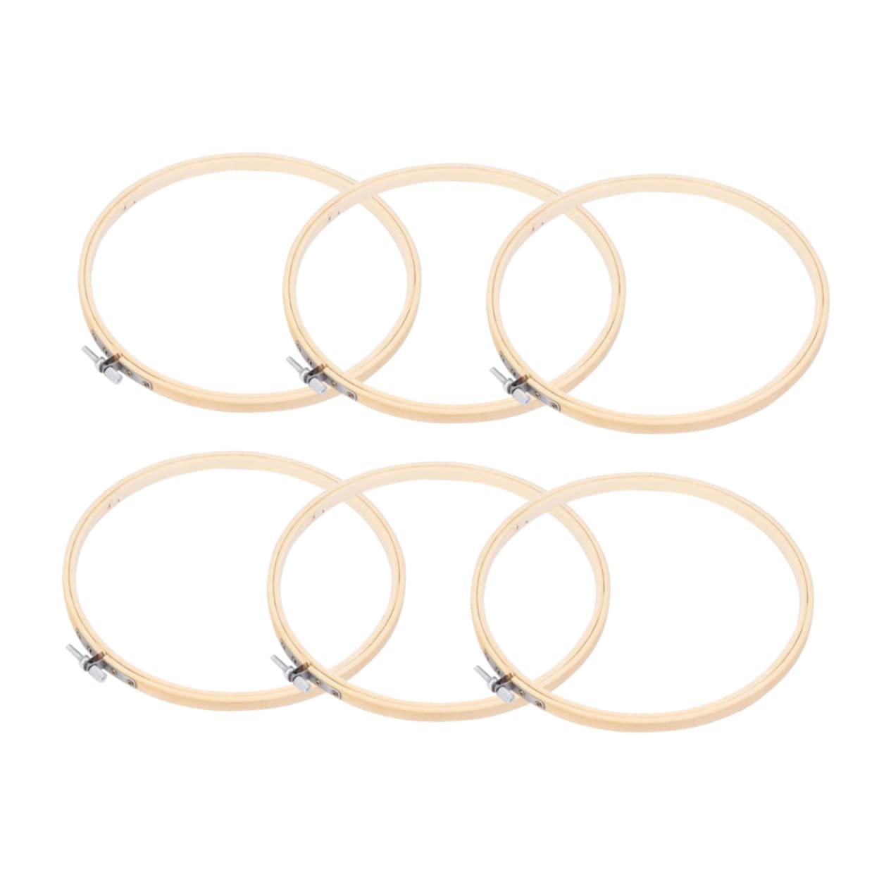 DOITOOL 6pcs Set Embroidery Set Circle Frames for Cross Stitch DIY Handcraft Sewing Projects Easy to Operate Present for Craft Lovers