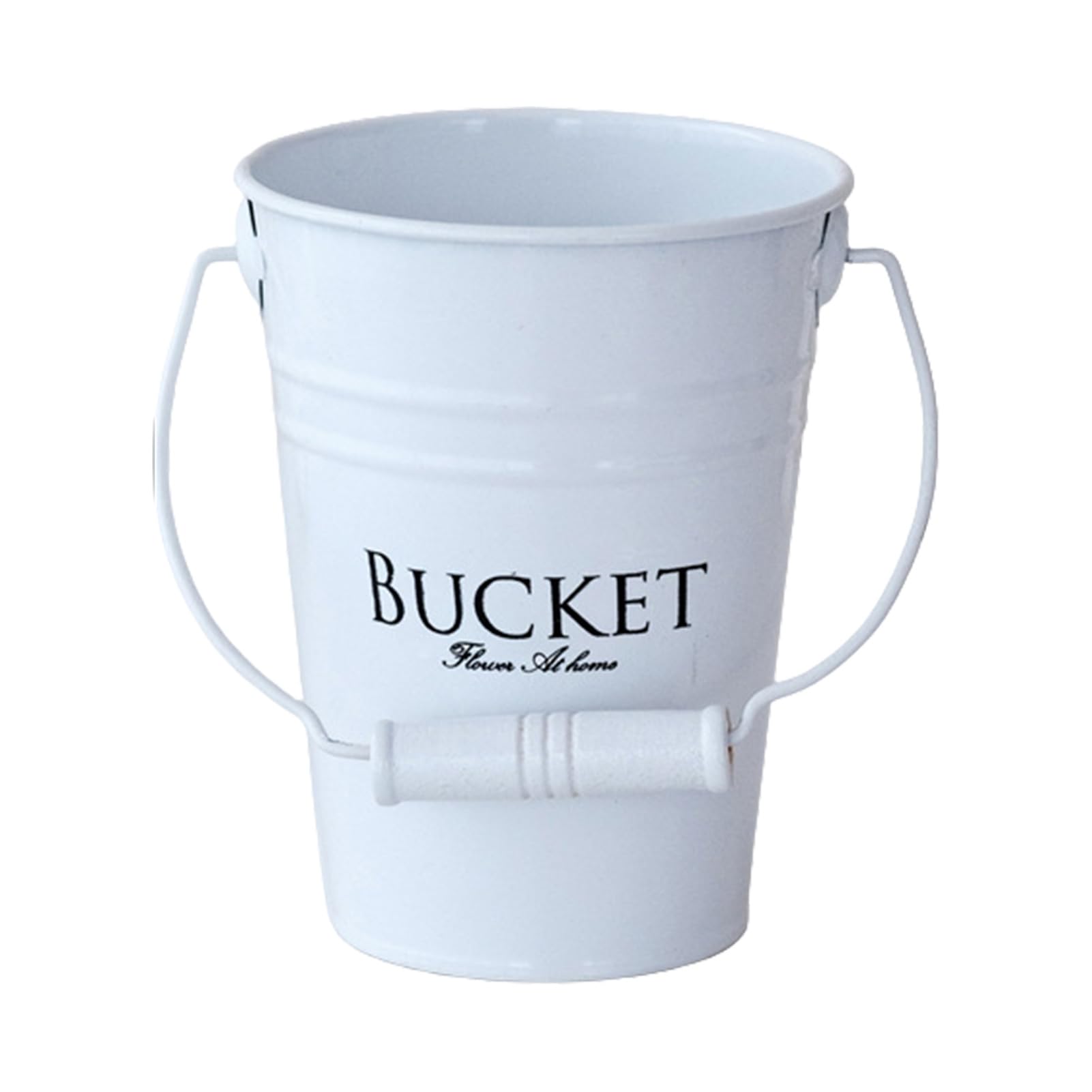 Glifora Storage Bucket with Handle - Thickened Anti-Rust Iron Container, Flower Pot Desktop Organiser for Makeup Brush and Pen