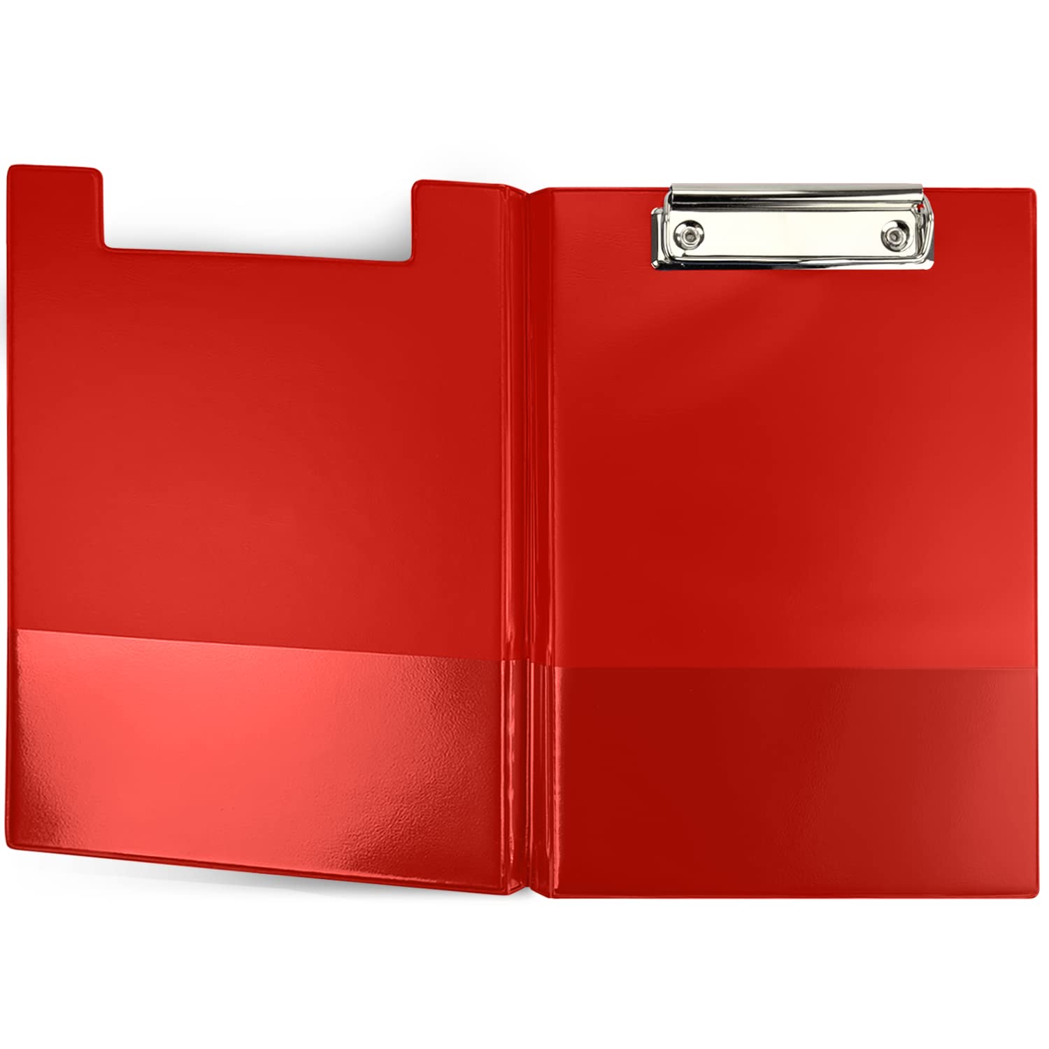 Netuno Clipboard Folder A5 with Clip Red Clipboard DIN A5 with Lid Writing Board with Metal Clip Hard Plate Plastic Writing Pad Clipboard DIN A5 Document Holder Pack of 1 — image 1