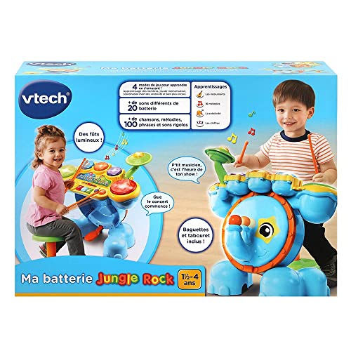 Vtech Baby Jungle Rock Batterie Eléphant Jouet Musical Enfant Emballage Recyclable - vue 6