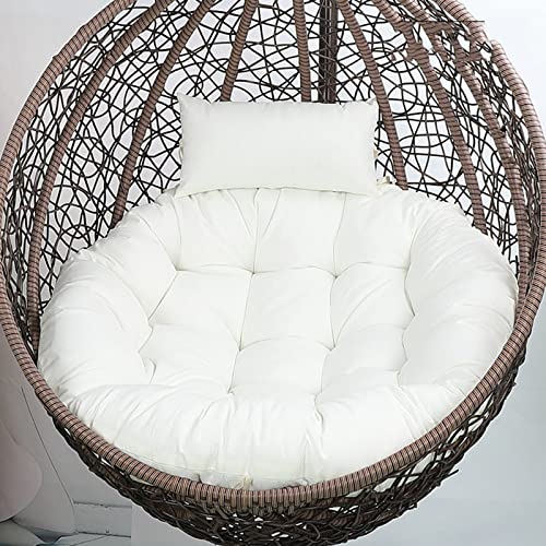 Silla colgante con forma de huevo con soporte y almohada, para interiores y exteriores, para relajarse, 105 x 90 cm