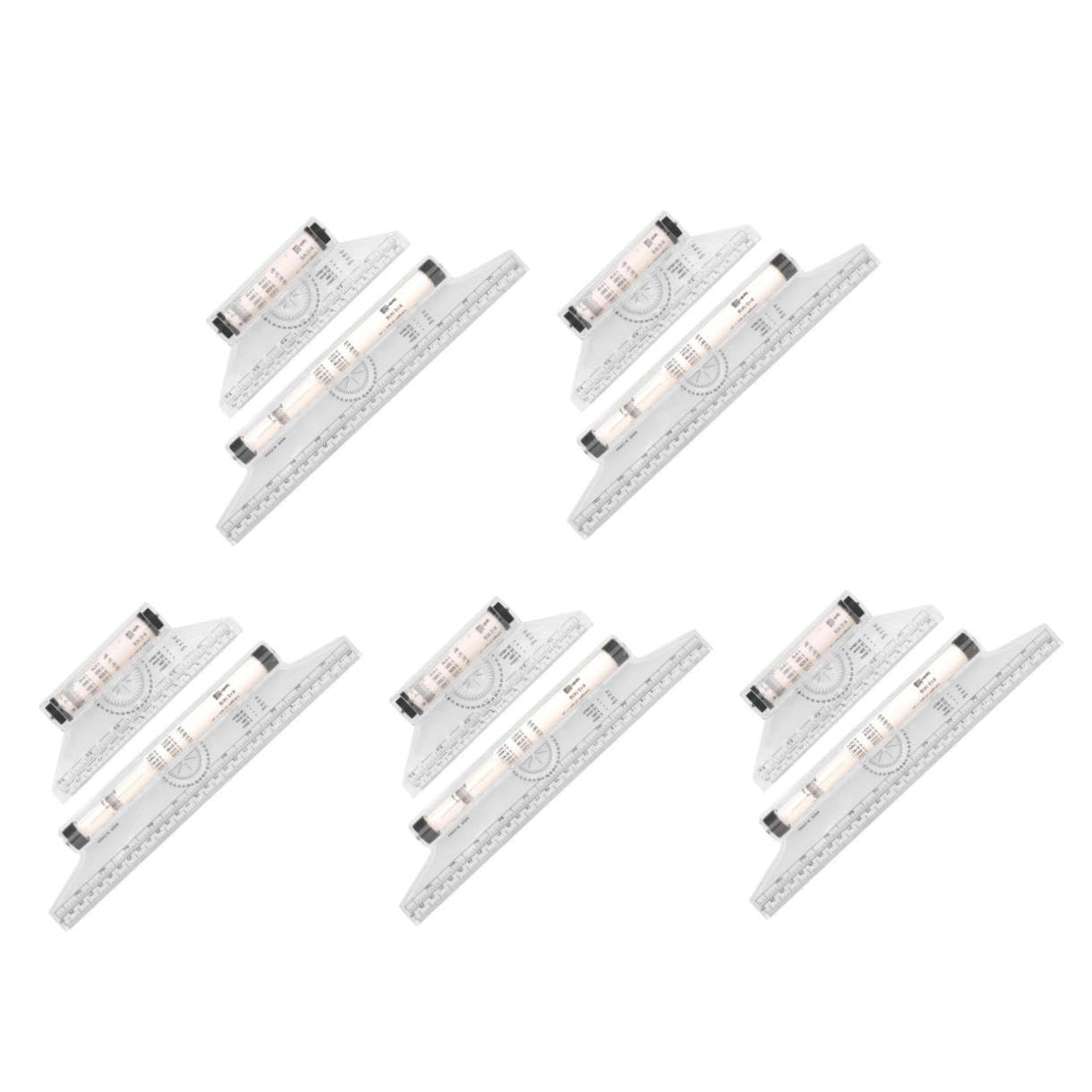 NUOBESTY 5 Sätze Zeichen Design Lineal Rolllineal Metrisch Professionelles Zeichenlineal Parallelrolle Funktionales Zeichnen Paralleles Rolllineal Mess Rolllineal Aus 2 Stück * 5