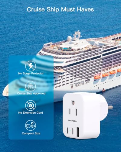 Image of Israel Travel Adapter, US to Israel Power Adapter, Type H Plug Converter