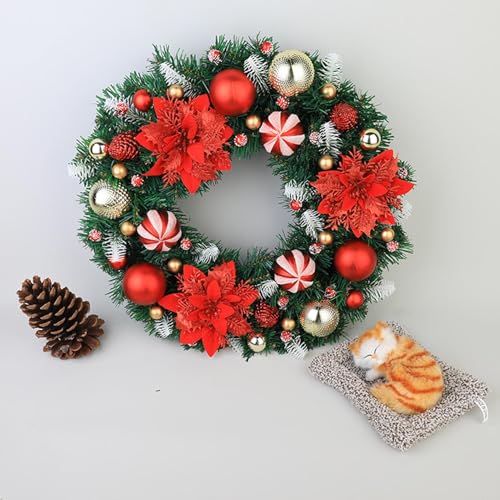 Couronne de Noël artificielle extérieur et intérieur avec feuillage dense 41cm - 3