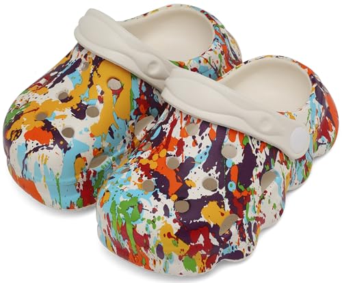 Image of INMINPIN Kids Cute Clogs Cartoon Garden Shoes Boys Girls Slides Slippers Indoor Outdoor Children Water Shower Beach Pool Sandals