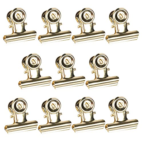 JAM PAPER Metal Bulldog Clips - Small - 22mm - Gold - 25/Pack
