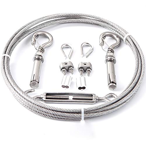 Corde à linge coupe-vent robuste GXNRHG de 13m en acier inoxydable