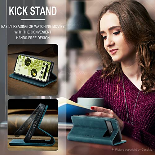 COGOTO Capa Google Pixel 6 Case Carteira de Couro Capa Suporte Magnético Função Flip Kickstand Prote