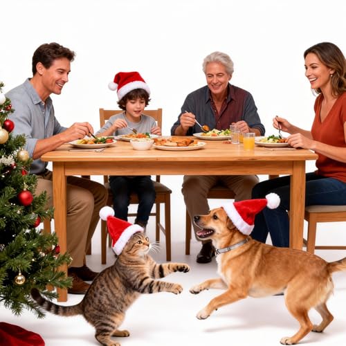 Gorros Navideños para Mascotas Yahpetes 2 Piezas Talla S miniatura 5