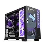 Segotep Memphis-S Ninja Edition, M-ATX Mini Tower PC Case with Tempered Glass Panels, Support 40 Series GPU, USB 3.0, and 240MM Radiator, Lightning Panel Included