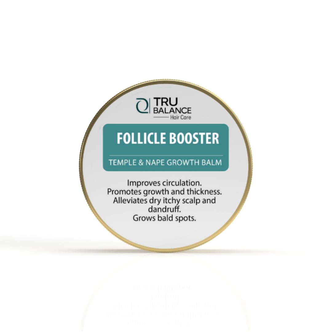 TRU BALANCE Follicle Booster Hair Growth Balm - Bald Spot & Hair Loss Treatments, Nourishes the Scalp & Dht Blocker - Hair Regrowth Salve For All Hair Types