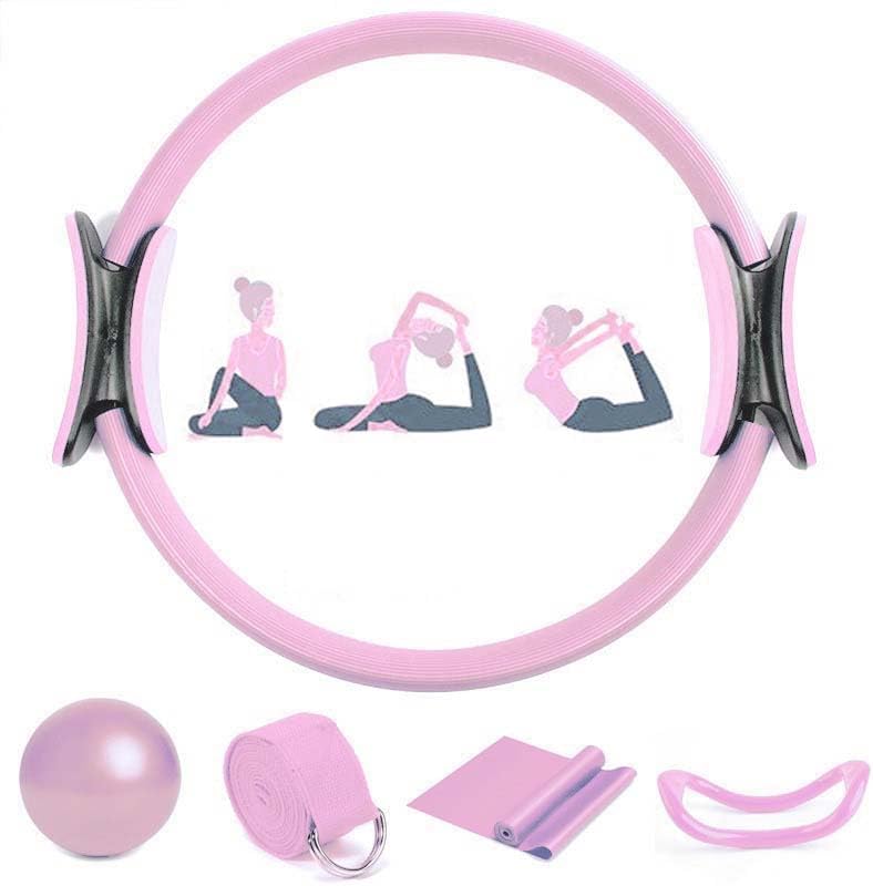 Upven Kit Pilates,Juego de 5 Piezas,aro Pilates Mujer,Pelota Pequ...