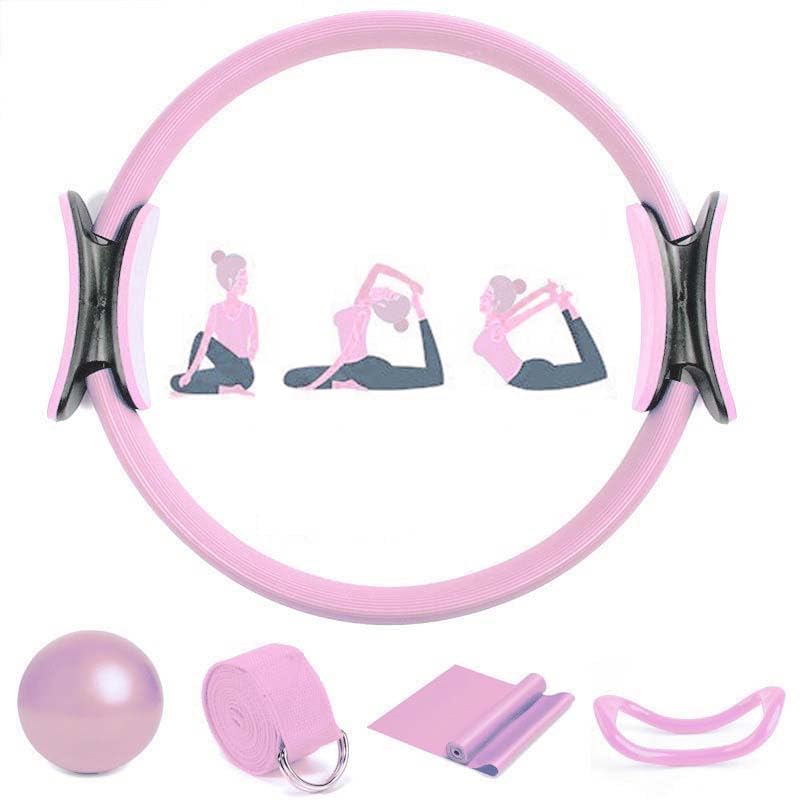 Upven Kit Pilates,Juego de 5 Piezas,aro Pilates Mujer,Pelota Pequ...