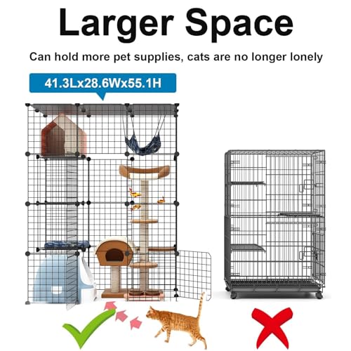 Parc pour chat d'intérieur modulable pour créer un espace de jeu avec balcon - 5