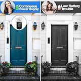 Dreyoo Doorbell Transformer 16-24V Adapter, 16.4ft Long C Wire Power Supply 20VAC 500mA Power Adapter, Compatible with Arlo Eufy Video Doorbell, UL Certification with 50PCS Cable Clips(Black) - Image 5