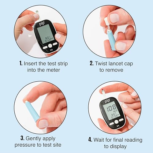 Pip V1 Blood Glucose Test Strips, 50 Count Blood Sugar Test Strips for Diabetes, Use with Pip V1 Blood Glucose Monitor Only - Thumbnail 5