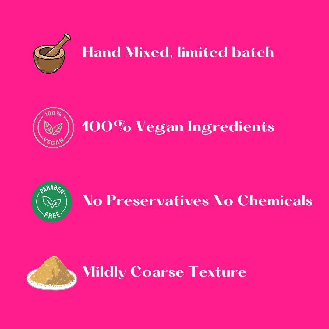 Abha Rose Petal Organic Vegan Facial Ubtan face pack powder with traditional ingredients for Natural Radiance and Even Skin Tone | Natural Ingredients For All Skin Type | 120 gm 2