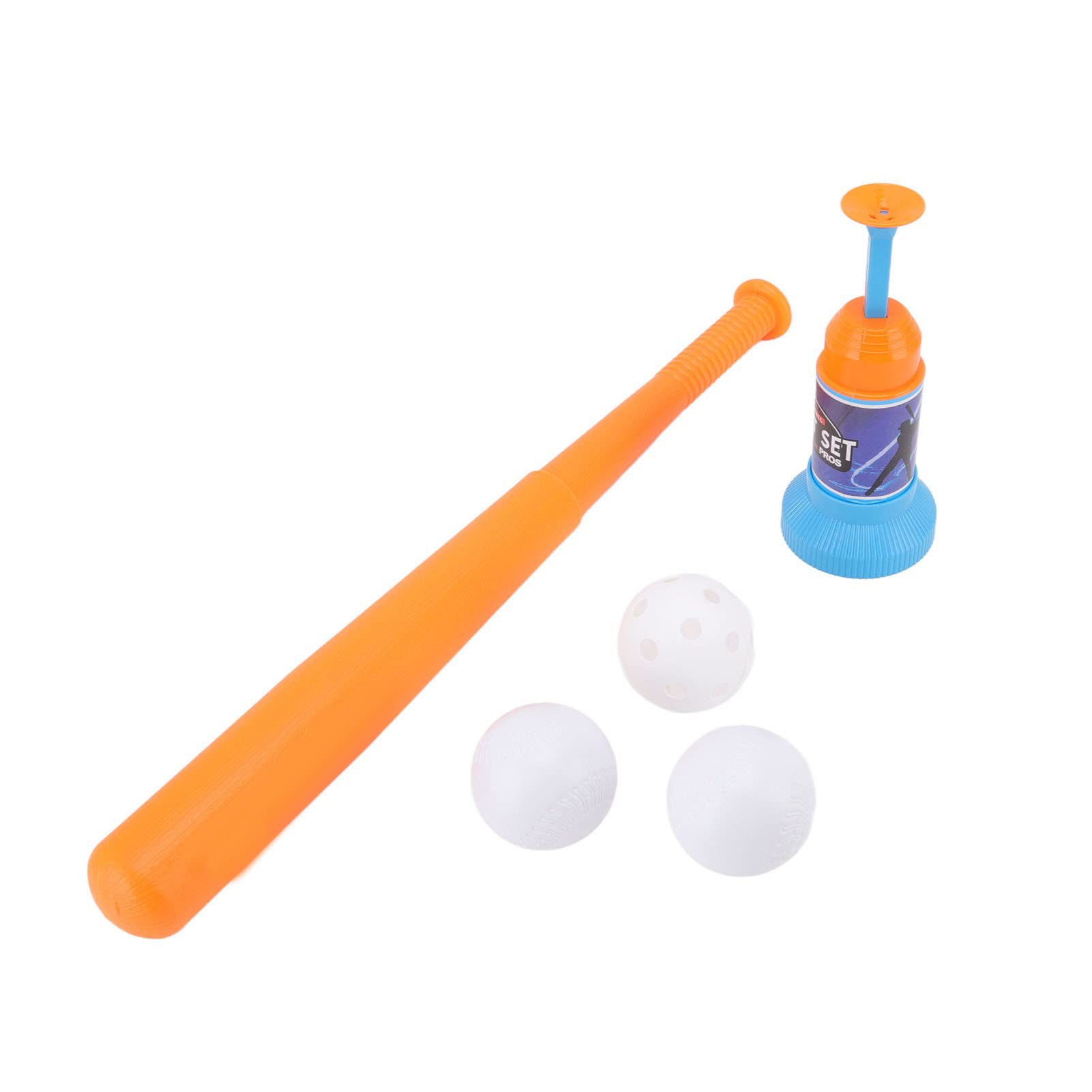 yaogohua Baseball Pitching Machine 3 Balls Baseball Bat Press Type Baseball Batting for Outdoor, Operated Automatic Pitcher, Collapsible Plastic Bat