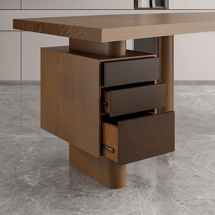 TEESONG Scrivanie da ufficio in legno massello Mobili da ufficio con cassetti, adatto per banco da lavoro del capo aziendale, semplice tavolo di consultazione di bellezza medica
