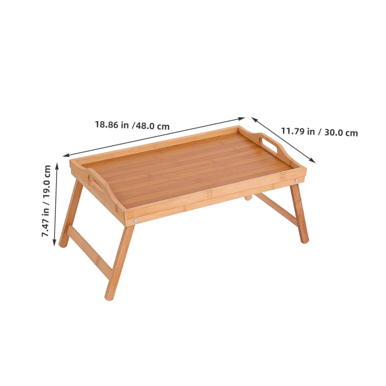 Sosoport Vassoio Letto Pieghevole in Legno con Maniglie e Supporto per Laptop per Piccoli Spazi