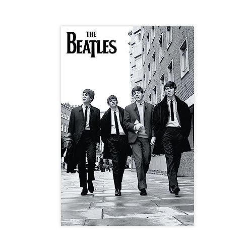 RIKCAT Poster sur toile The Beatles pour décoration de chambre à coucher, bureau, chambre, cadeau sans cadre, 30 x 45 cm - Les Beatles, Paul McCartney, John Lennon, RIngo Starr, George Harrison RIKCAT Poster sur toile The Beatles pour décoration de chambre à coucher, bureau, chambre, cadeau sans cadre, 30 x 45 cm