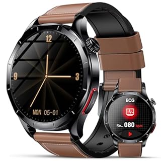 Lgnitek 2026 Nuovo Smartwatch Uomo Con ECG/HRV/BMI/Acido Urico/Lipidi, 1,43" AMOLED Orologio Salute Con 24H Frequenza Cardiaca/SpO2/Sonno/Chiamata SOS, Contapassi IP68,Per Android 9.0+ iOS 10.0+