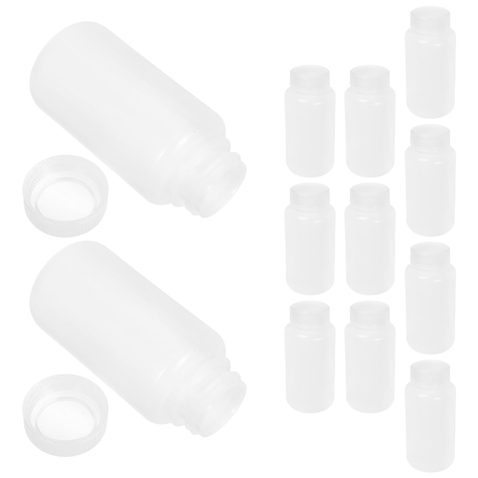 Flacons de Réactif de Laboratoire à Large Ouverture 250ml Hdpe 12 Pcs