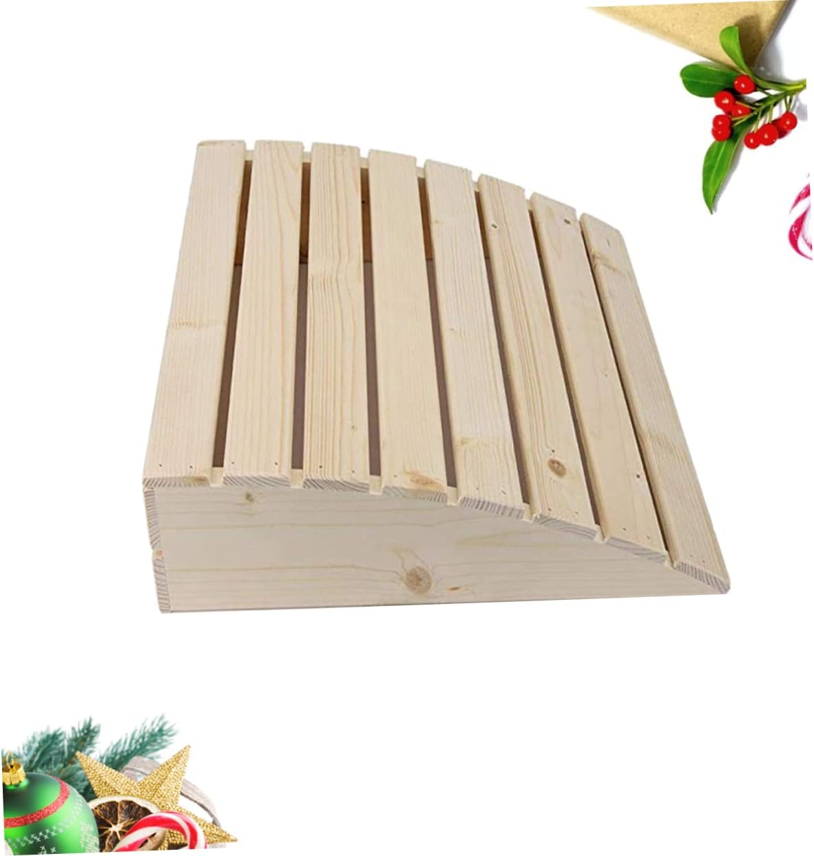 MERRYHAPY Wooden Headrest Pillow for Sauna Steam Room Durable Curved Design Comfortable Support for Relaxation for Accessories Friends Family