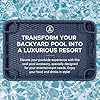 Sunjoy Wicker Floating Serving Tray 36x24 in. - Aluminum Frame Swimming Serving Tray for Drinks, Snacks, and Essentials - Fits Most Pool Sizes - Perfect for Pool Parties and Relaxing, Navy #2