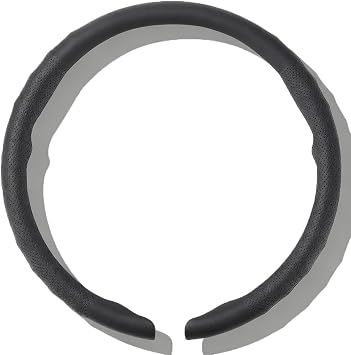 Car Steering Wheel Cover for Nissan Patrol GR GY62 Y62 GY61 Y61 2015-2021,Leather Material Non-Slip Breathable Ultra-Thin Full-Coverage Handle Cover,Black-Type O