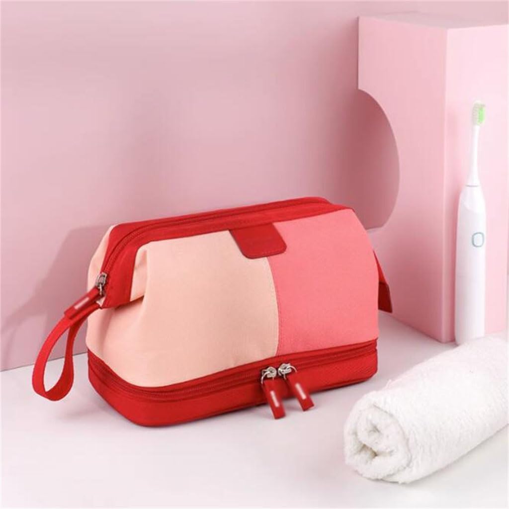 Washing bag, large capacity, portable, travel washing set, storage, makeup, female image 4