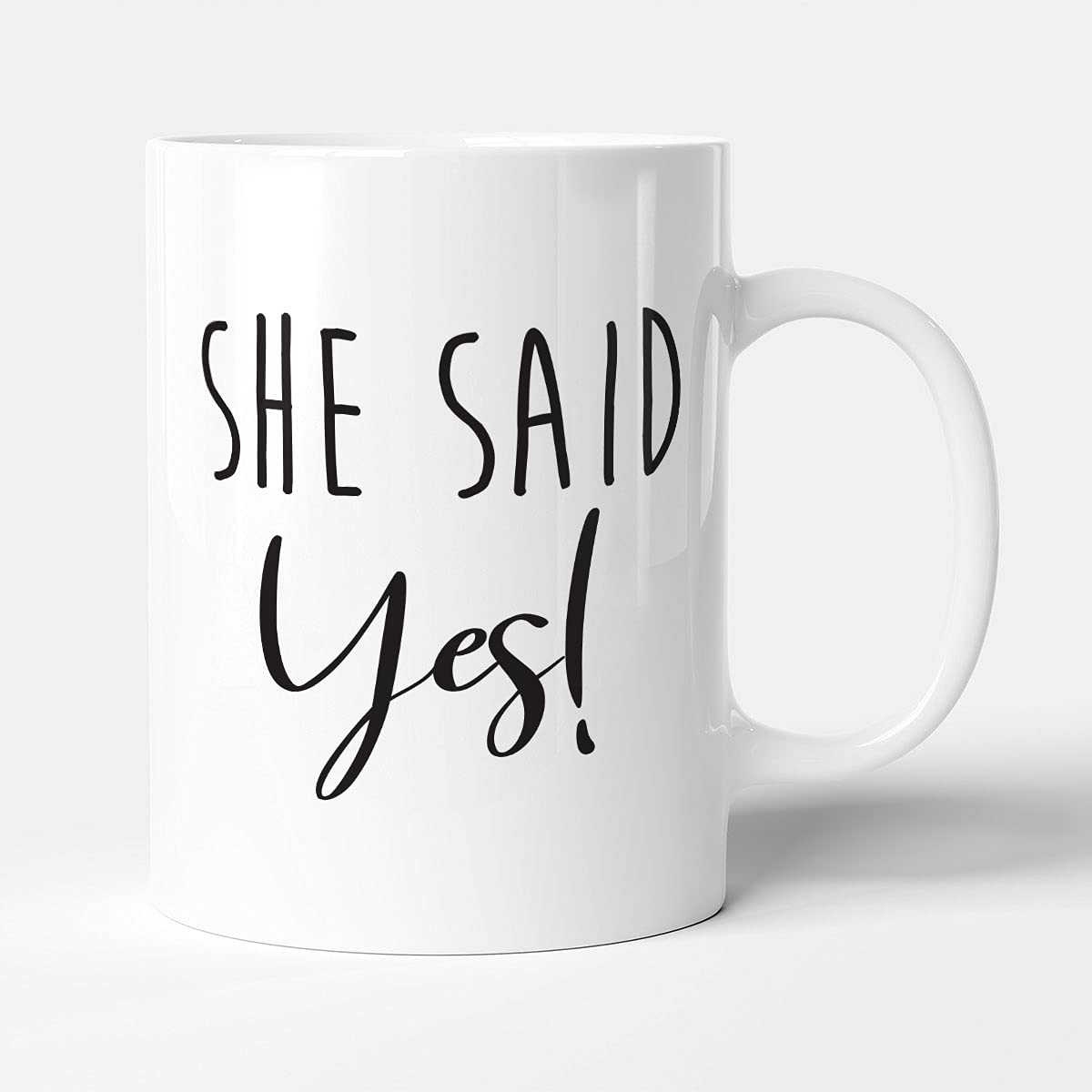 Victorian Printing Co - She Said Yes - Wedding Gift Mug, Ceramic, 11fl.oz.
