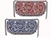 JKLcom Waist Half Apron (Pack of 2) 2 Pockets with Waist Aprons Floral Flower Cotton Apron for Women Girls–Red and Blue