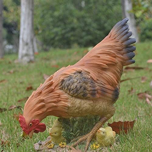 Poule de poulet résine ornements plein air pour jardin créatif
