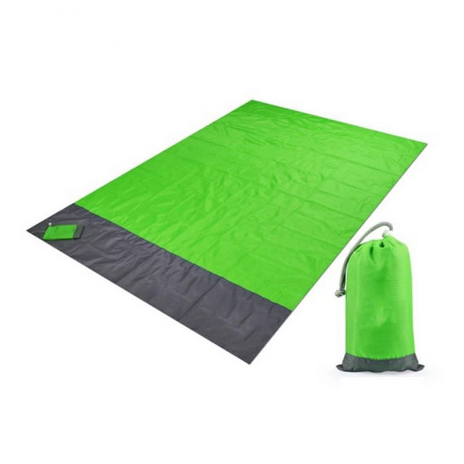 ChenYuNiu Waterproof Sand-Free Beach Blanket Foldable Camping Mat (200x140cm) - Ideal for Outdoor Picnic Tent & Travel - Lightweight Green Mat for Easy Carrying