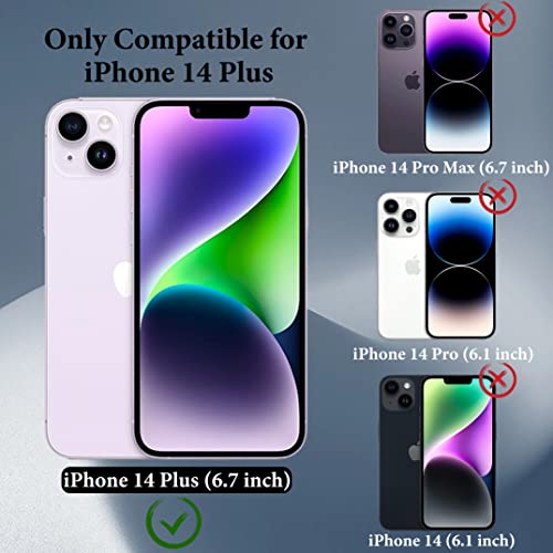 Owncase Magnetic for iPhone 14 Plus Case, (Compatible with MagSafe) (Full Camera Lens Protection) (Reinforced Corners) Shockproof Soft TPU Electroplate Edge Bumper Case for Women, Blue by Owncase - Image 2