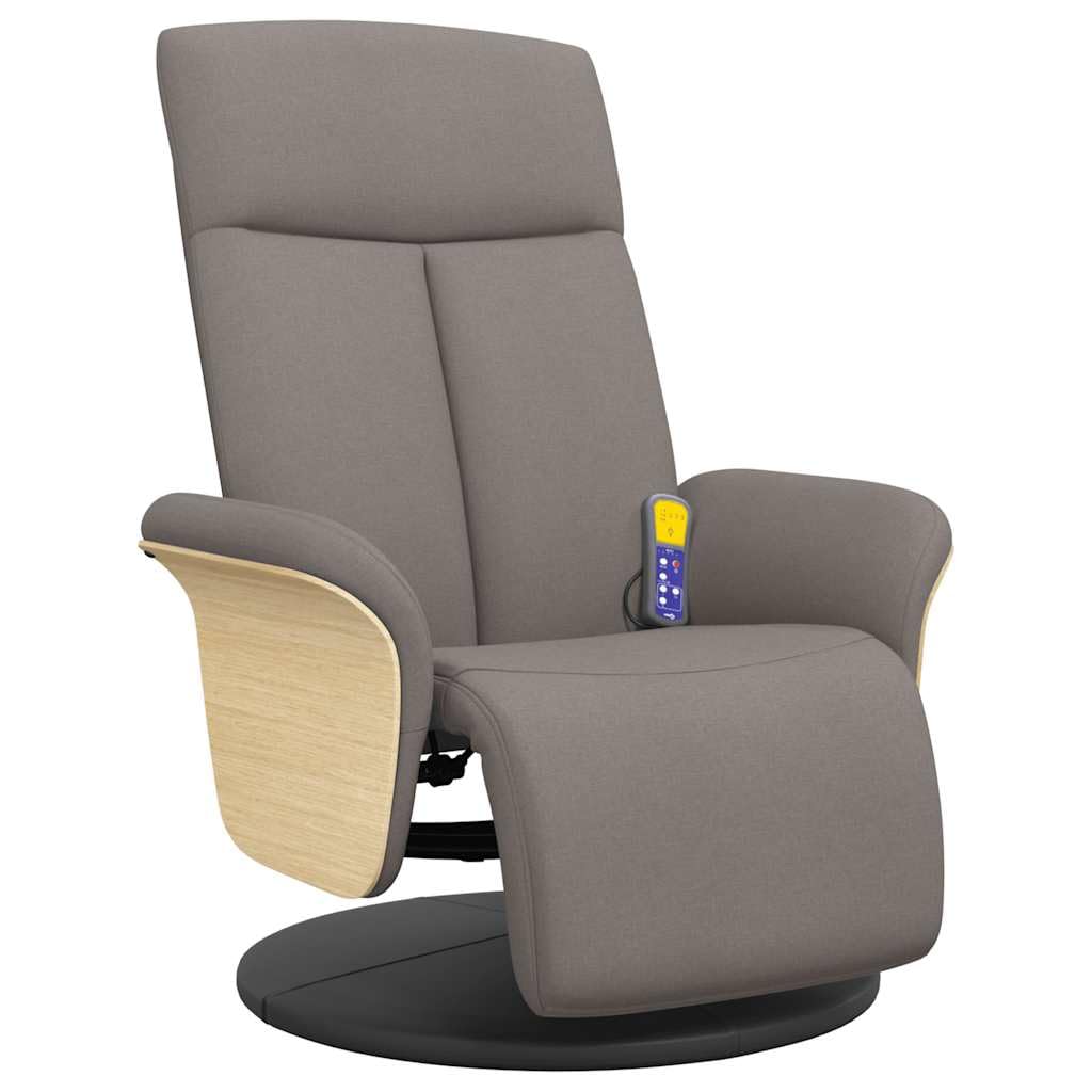 Fauteuil inclinable de massage vibrant et relaxant avec dossier réglable en tissu