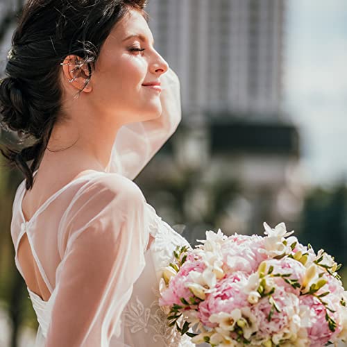 Jstyle 4Pcs 925 Sterling Silver Ear Cuff Simple Criss Cross Double Lines Ear Cuffs Non Piercing Minimalist Fake Helix Earcuff Cartilage Earrings D #TOP5