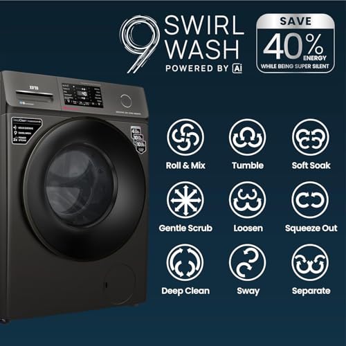 Image of IFB 9 Kg 5 Star, DeepClean Technology, AI Powered, WiFi, Fully Automatic Front Load Washing Machine (EXECUTIVE OXN 9014 CMS, PowerSteam, 9 Swirl, Steam Refresh, Inbuilt Heater, Eco Inverter, Onyx)