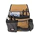Dickies 11-Pocket Tool/Utility Storage Pouch for Tool Belt, Durable Canvas, Puncture-Resistant Backing, Screwdriver Pockets, Zippered Security Pocket, Hammer Loop, 2-inch Tunnel Loop, Grey/Tan