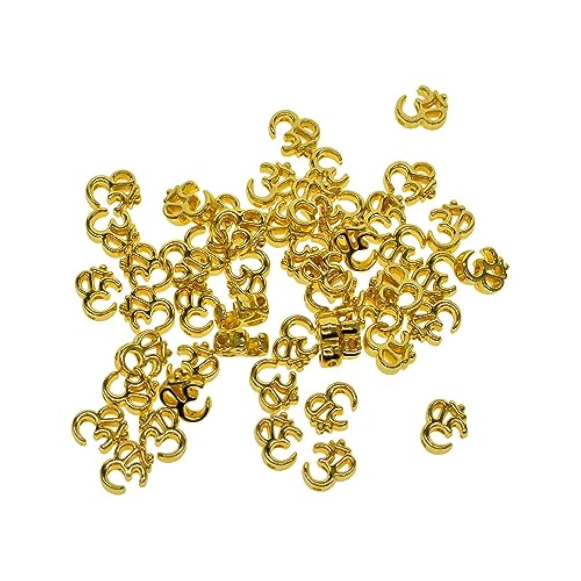 Yoga OM Spacer Beads DIY Gold Charms