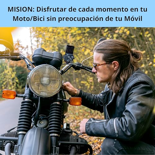 MJgalax Kit Soporte Móvil Moto, Soporte Movil Bici y Patinete Elect. Antivibración y Antirrobo Giro 360°, Suporte telemóvel Moto Cap. 4.7-6.8” Incluye Cable USB C Carga Rápida para Andriod y iPhone. - imagen 7