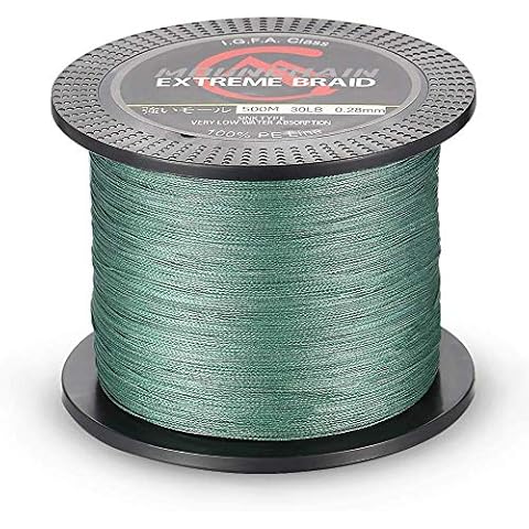 MOUNCHAIN Geflochtene Angelschnur 4 Braid 1000M (Dunkelgrün, 0,28mm-30lb) Cover
