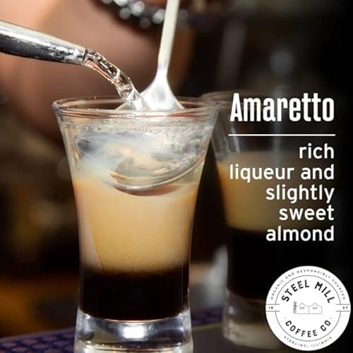 Steel Mill Coffee Co. Amaretto Flavored Coffee | 12 Ounces/Whole Bean/Regular | Origin: Grown In Colombia #TOP2