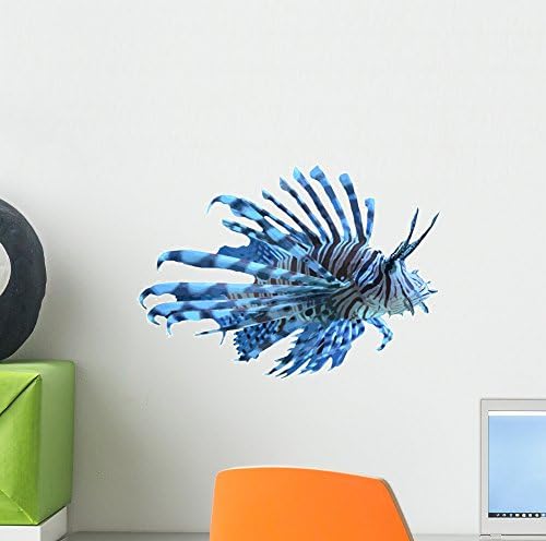 Wallmonkeys Lion Fish Petosis Wall Decal Peel and Stick Animal Graphics (12 in H x 12 in W) WM5706