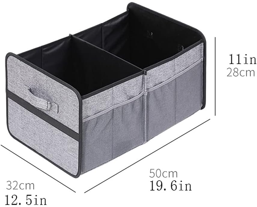 Trunk Organizer for Car,Storage Bins for Car,with Carrying Handles,Divider Compartments for Organization (Gray)