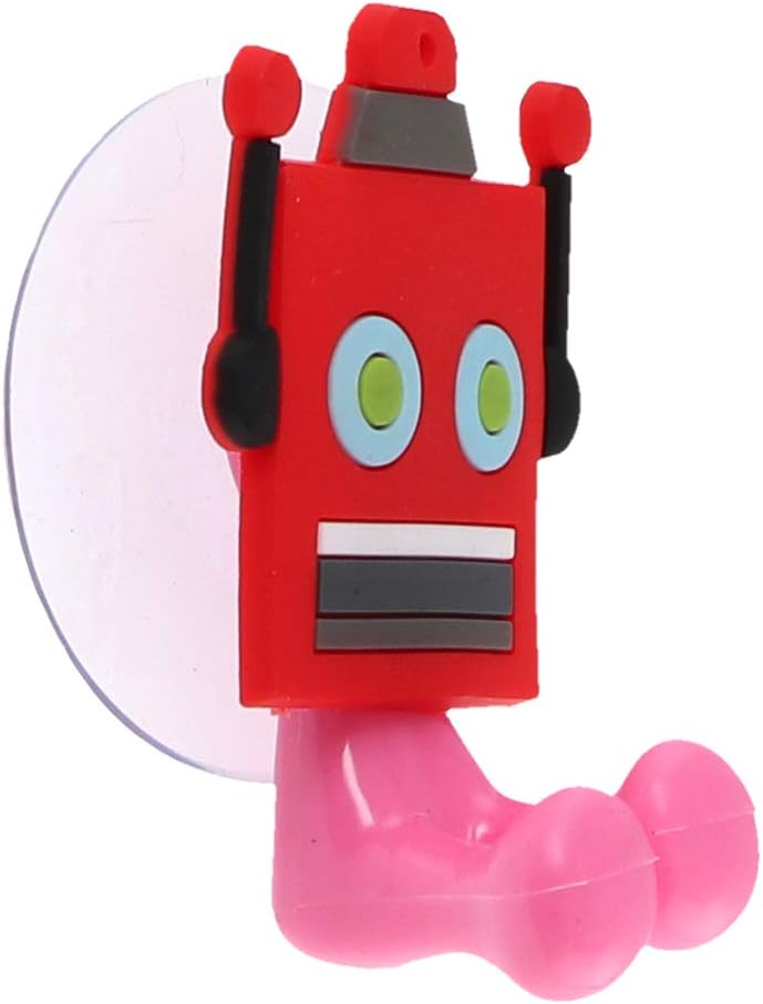 SandT Collection Mustache Suction Toothbrush Holder for Mirror Wall - Pink