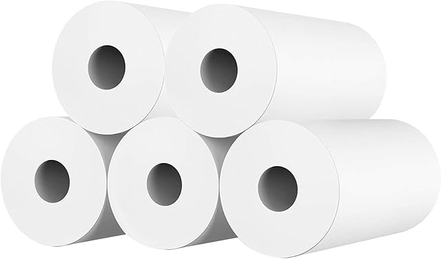 10 Rolls Camera Printing Paper, Portable White Kids Camera Wood Pulp Thermal Paper Instant Print, Photo Printer Camera Refill Print Paper Rolls for Boys Girls Students Gift(White)