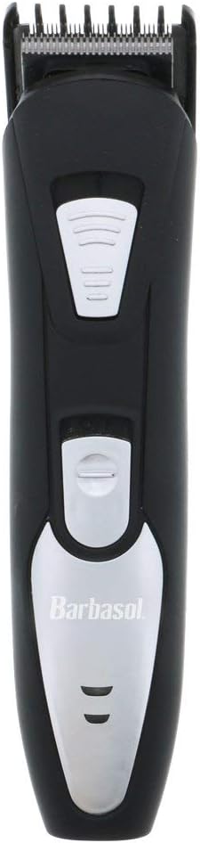 Barbasol Rechargeable Electric Beard Trimmer with Stainless Steel Blades and Adjustable Settings